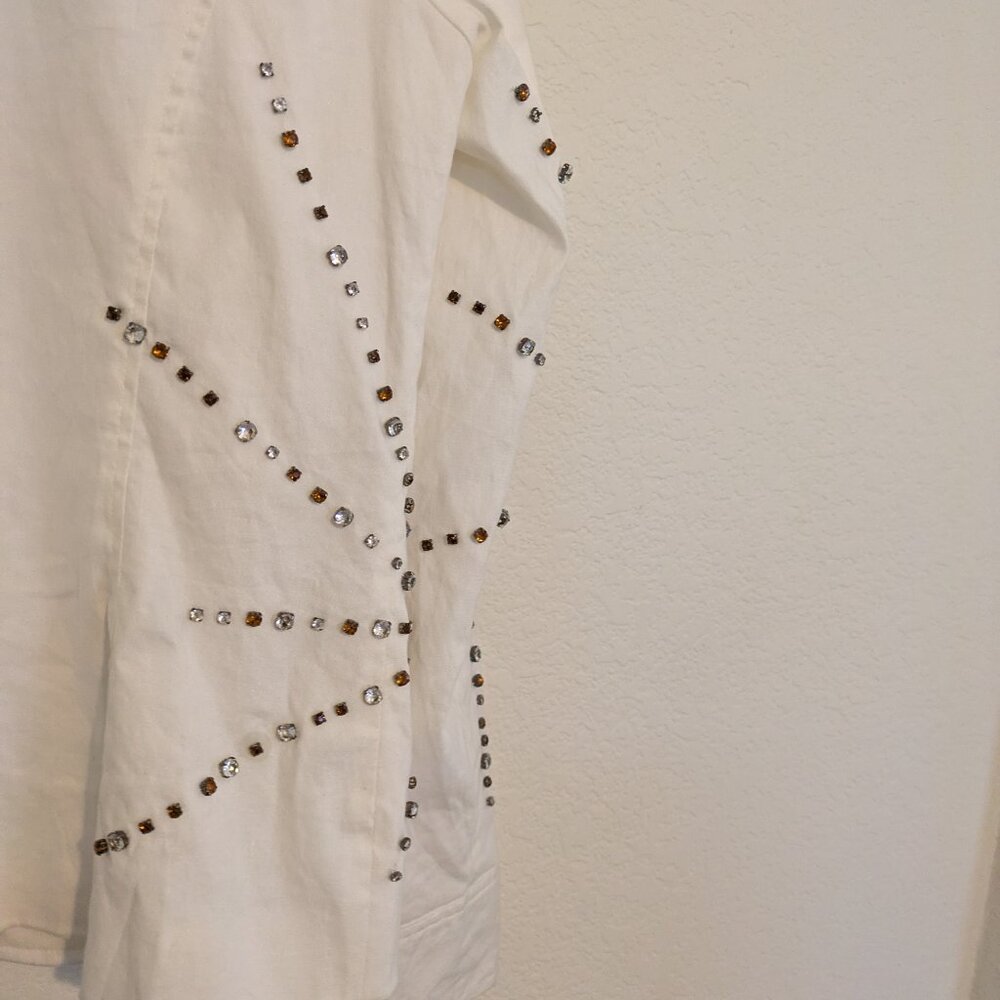 XL Peppe Peluso linen Blazer w/Flair - Picture 7 of 10